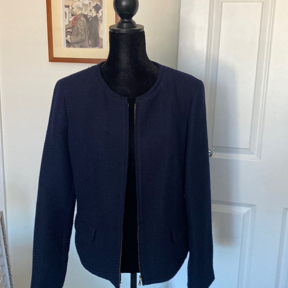 Talbots Women’s Tweed Navy Blazer/Jacket